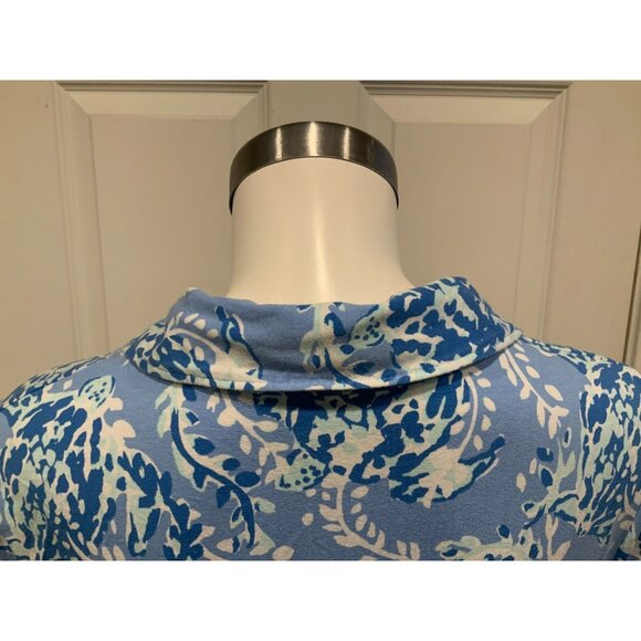 Lilly Pulitzer Sadie Polo Peri Blue Turtley Awesome Dress, Size L - Picture 8 of 11